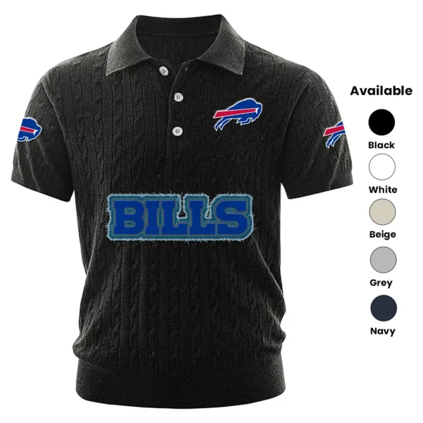 Buffalo Bills Men’s Knitted Short Sleeve Polo Shirt