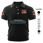 Cincinnati Bengals Men’s Knitted Short Sleeve Polo Shirt
