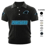 Carolina Panthers Men’s Knitted Short Sleeve Polo Shirt