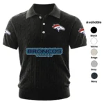 Denver Broncos Men’s Knitted Short Sleeve Polo Shirt