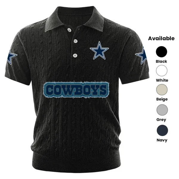 Dallas Cowboys Men’s Knitted Short Sleeve Polo Shirt