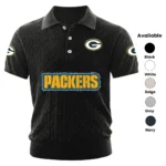 Green Bay Packers Men’s Knitted Short Sleeve Polo Shirt