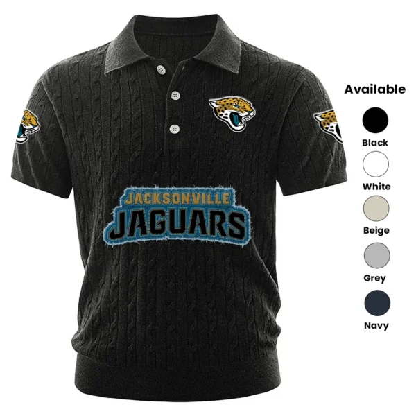 Jacksonville Jaguars Men’s Knitted Short Sleeve Polo Shirt