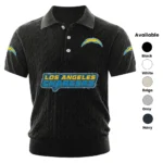 Los Angeles Chargers Men’s Knitted Short Sleeve Polo Shirt