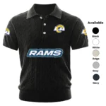 Los Angeles Rams Men’s Knitted Short Sleeve Polo Shirt