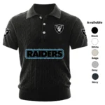Las Vegas Raiders Men’s Knitted Short Sleeve Polo Shirt