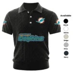 Miami Dolphins Men’s Knitted Short Sleeve Polo Shirt