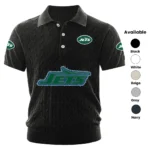 New York Jets Men’s Knitted Short Sleeve Polo Shirt