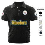 Pittsburgh Steelers Men’s Knitted Short Sleeve Polo Shirt