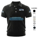 Seattle Seahawks Men’s Knitted Short Sleeve Polo Shirt