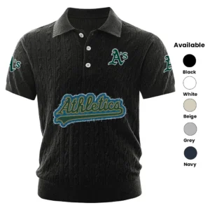 Athletics Men Polo Shirt Knitted Short Sleeve