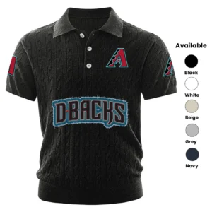Arizona Diamondbacks Men Polo Shirt Knitted Short Sleeve