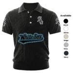 Chicago White Sox Men Polo Shirt Knitted Short Sleeve