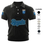 Kansas City Royals Men Polo Shirt Knitted Short Sleeve
