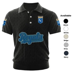Kansas City Royals Men Polo Shirt Knitted Short Sleeve