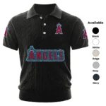 Los Angeles Angels Men Polo Shirt Knitted Short Sleeve