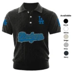 Los Angeles Dodgers Men Polo Shirt Knitted Short Sleeve
