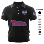 Philadelphia Phillies Men Polo Shirt Knitted Short Sleeve