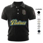 San Diego Padres Men Polo Shirt Knitted Short Sleeve