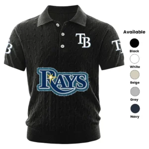 Tampa Bay Rays Men Polo Shirt Knitted Short Sleeve
