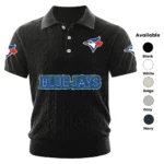 Toronto Blue Jays Men Polo Shirt Knitted Short Sleeve