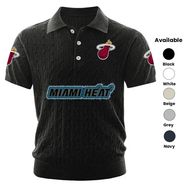 Miami Heat Men’s Polo Shirt Knitted 2027 Limited