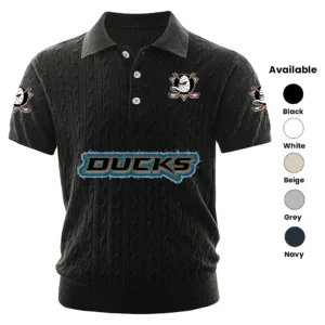 Anaheim Ducks Men’s Knitted Short Sleeve Polo Shirt