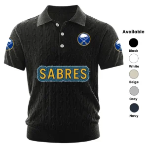 Buffalo Sabres Men’s Knitted Short Sleeve Polo Shirt