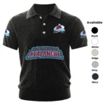 Colorado Avalanche Men’s Knitted Short Sleeve Polo Shirt