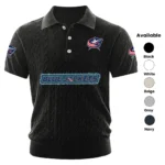 Columbus Blue Jackets Men’s Knitted Short Sleeve Polo Shirt