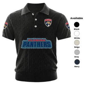 Florida Panthers Men’s Knitted Short Sleeve Polo Shirt