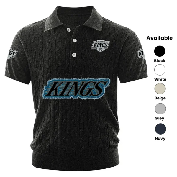 Los Angeles Kings Men’s Knitted Short Sleeve Polo Shirt