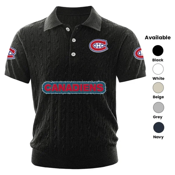 Montreal Canadiens Men’s Knitted Short Sleeve Polo Shirt