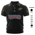 Minnesota Wild Men’s Knitted Short Sleeve Polo Shirt