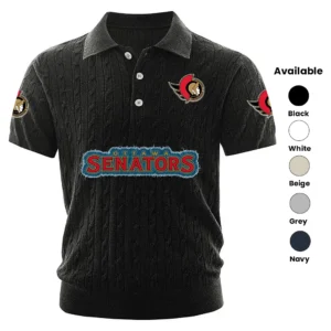 Ottawa Senators Men’s Knitted Short Sleeve Polo Shirt