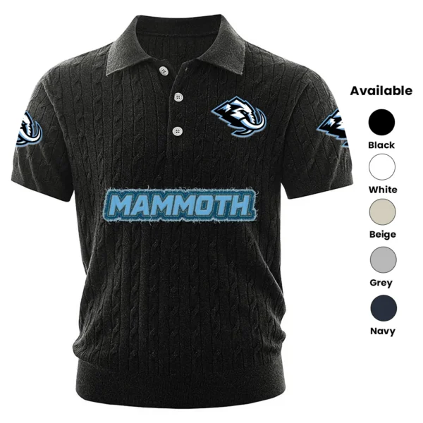 Utah Hockey Club Men’s Knitted Short Sleeve Polo Shirt