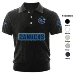 Vancouver Canucks Men’s Knitted Short Sleeve Polo Shirt
