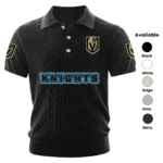 Vegas Golden Knights Men’s Knitted Short Sleeve Polo Shirt