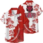 Arkansas State Red Wolves Hawaiian Shirt Premium Lightweight Waffle Knit Personalize Name