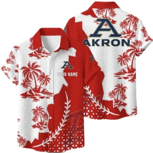 Akron Zips Hawaiian Shirt Premium Lightweight Waffle Knit Personalize Name