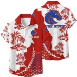 Boise State Broncos Hawaiian Shirt Premium Lightweight Waffle Knit Personalize Name