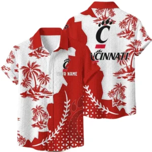 Cincinnati Bearcats Hawaiian Shirt Premium Lightweight Waffle Knit Personalize Name