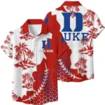 Duke Blue Devils Hawaiian Shirt Premium Lightweight Waffle Knit Personalize Name