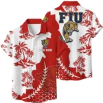 FIU Panthers Hawaiian Shirt Premium Lightweight Waffle Knit Personalize Name