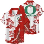 Oregon Ducks Hawaiian Shirt Premium Lightweight Waffle Knit Personalize Name