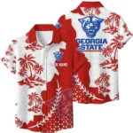 Georgia State Panthers Hawaiian Shirt Premium Lightweight Waffle Knit Personalize Name
