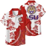 LSU Tigers Hawaiian Shirt Premium Lightweight Waffle Knit Personalize Name