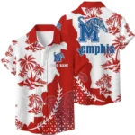 Memphis Tigers Hawaiian Shirt Premium Lightweight Waffle Knit Personalize Name