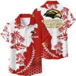 Southern Miss Golden Eagles Hawaiian Shirt Premium Lightweight Waffle Knit Personalize Name