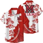 Miami RedHawks Hawaiian Shirt Premium Lightweight Waffle Knit Personalize Name